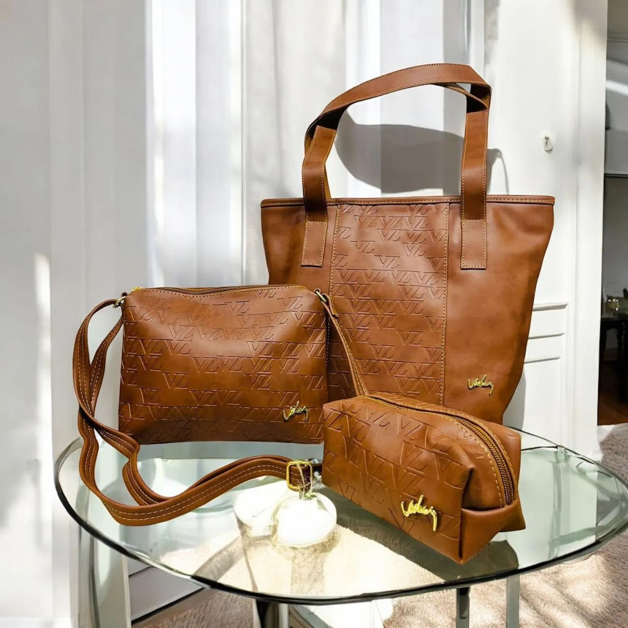 TRIO EN CUERO DAMA REF IBIZA VELEZ