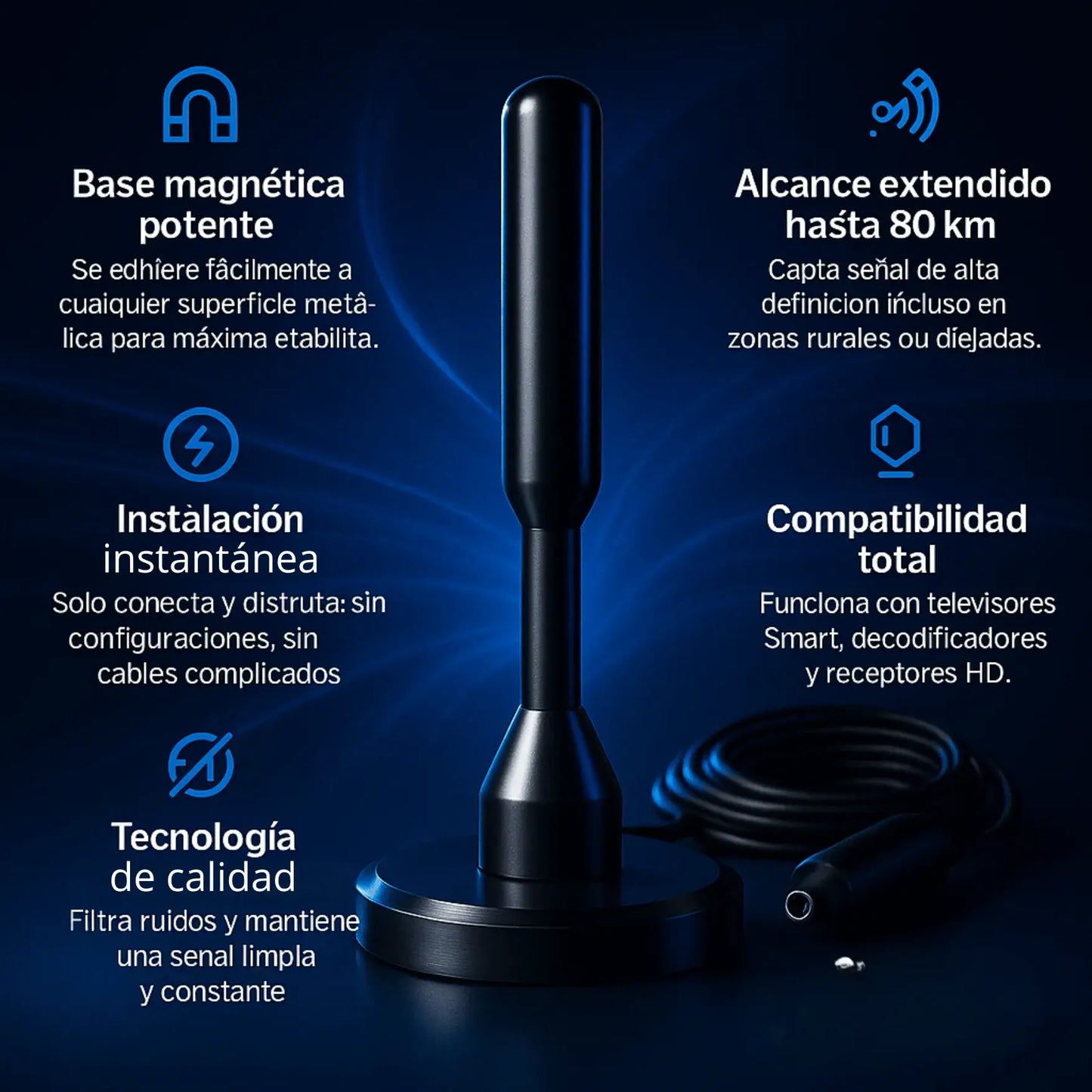 BIG ANTENA TDT DE 30 DECIBELES